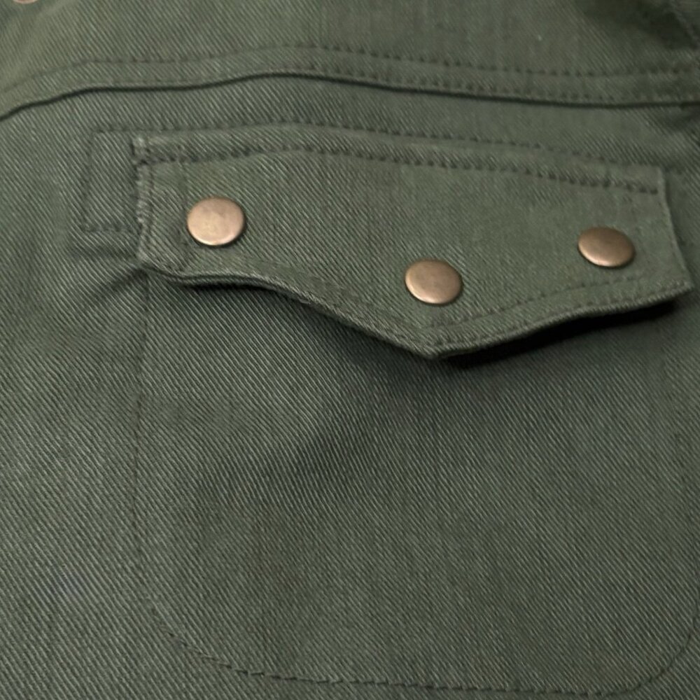 Two Penny Lane Maxwell Field Jacket Olive Green Women’s S Army Style Grunge Hip - Picture 13 of 16